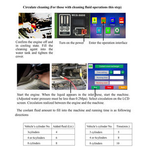 WCS9800 Sistema de refrigeración automático Flush Anticongelante Reemplazo Motor Radiador Limpieza Refrigerante automotriz Máquina de reemplazo - Product Image 3