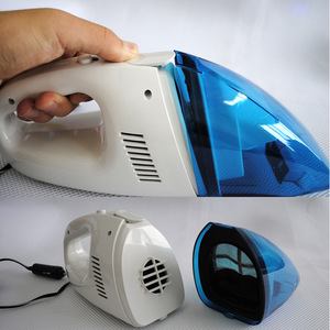 Mini aspiradora para coche, azul, blanco, 12V CC, portátil, de doble uso, en seco y húmedo, para vehículos - Product Image 5