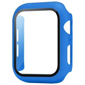 מסך מגן עבור אפל שעון סדרת מובנה 3D מזג זכוכית כל-סביב קשיח מחשב מקרה מגן כיסוי עבור iWatch