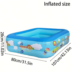 Piscine gonflable à motif plage, nouveau modèle, design multicouche anti-fuite, en PVC, à prix avantageux - Product Image 2