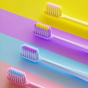 Belle <span class=keywords><strong>Brosse</strong></span> à Dents Manuelle en Plastique avec Logo Personnalisé, Design Contraste de Couleurs, Fournisseur de Brosses à Dents OEM - Product Image 2