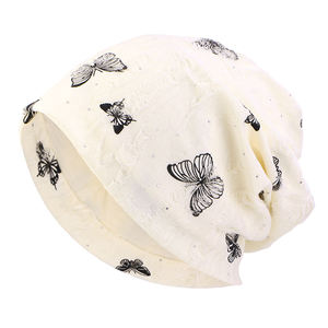 <span class=keywords><strong>Bonnet</strong></span> de <span class=keywords><strong>chimio</strong></span> en coton double couche foulard d'extérieur respirant avec motif papillon imprimé bonnets pour femmes chapeau d'<span class=keywords><strong>hiver</strong></span> vente en gros - Product Image 5