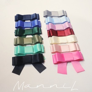 France Fashion Unisex Sweet Daily Metal Hair Accessories Silk Satin Fabric Big <b>Bow</b> Hairgrip Ribbon Spring Hair <b>Clips</b> - Product Image 4