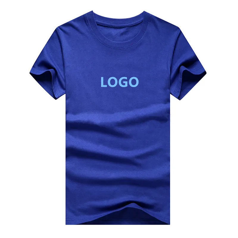 Camiseta 100% de algodón de alta calidad con cuello redondo, camiseta personalizada con logotipo impreso, venta al por mayor