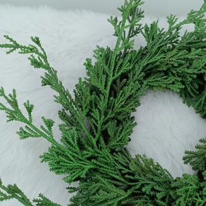 Couronnes artificielles en cypress, 12 mètres, en cèdre, décorations de bougies de noël, forêt verte - Product Image 2
