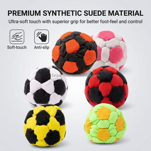 Professional 32 Panel Suede <b>Hacky</b> <b>Sack</b> Dirt Foot Bag Footbag Set Synthetic Juggling Kick Ball for Kid Adult Outdoor Sport Bulk - Product Image 3