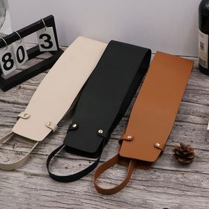 RTS Portable PU Leather Reusable Wine Bottle Tote Holder Welcome <b>Gifts</b> Champagne Beer <b>Gift</b> Carrier Promotional Home <b>Travel</b> - Product Image 4