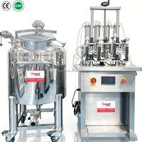 Machine de remplissage de parfum semi-automatique, contrôlée par PLC, à moteur, haute précision, pour bouteilles en verre, idéale pour les petites entreprises