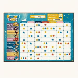 Gráfico de tareas de borrado en seco magnético para niños con 34 imanes de tareas y títulos, gráfico de responsabilidad de imanes de incentivo de 49 estrellas - Product Image 1