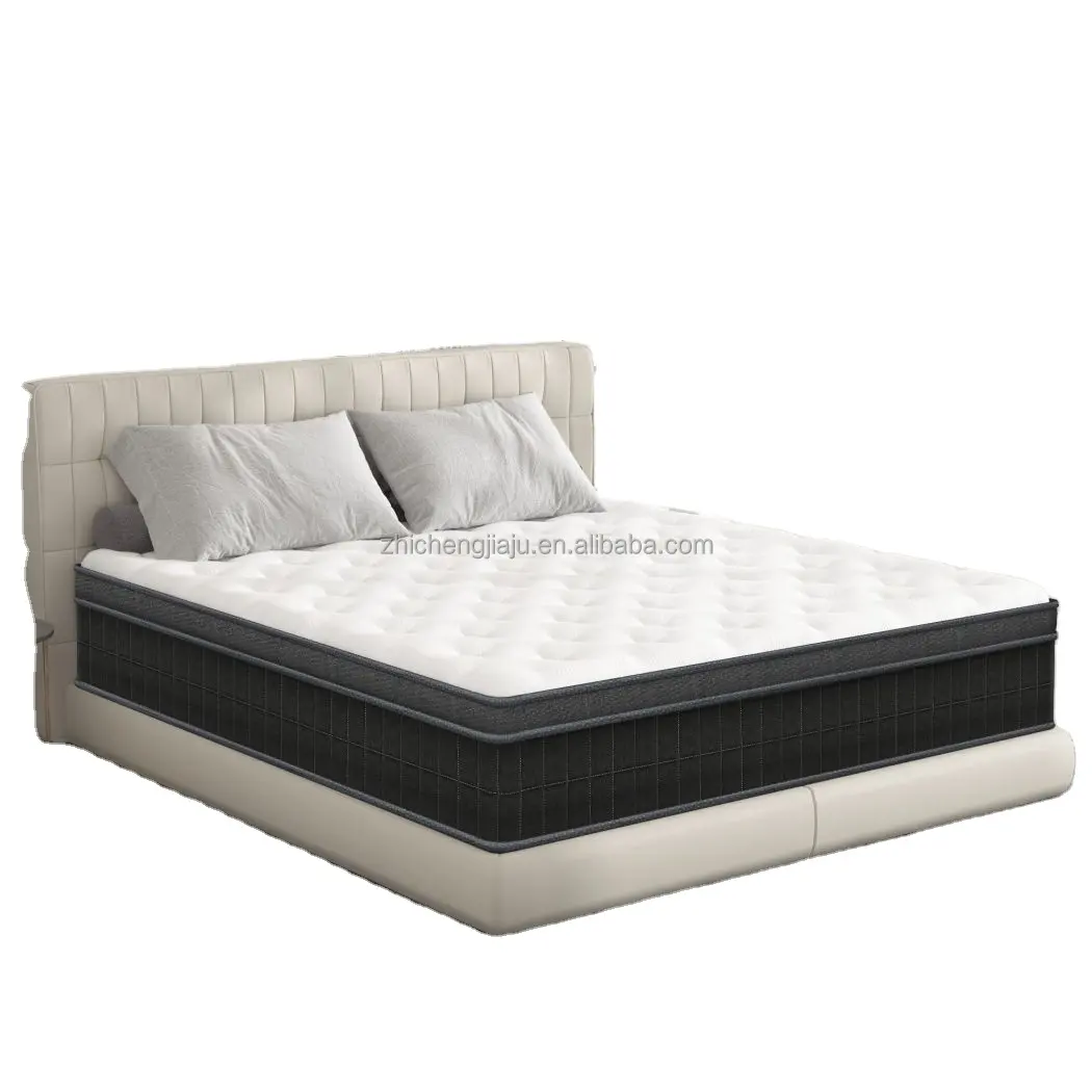 Réduit l'exposition aux allergènes matelas à ressorts ensachés Matelas en mousse à mémoire de forme Taille OEM Mobilier de maison Chambre à coucher dans une boîte