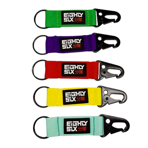 Short <b>Polyester</b> Water Bottle Strap Ink-printed Durable Short Key Strap <b>Lanyard</b> with Anti-Loss Carabiner for Outdoor Camping - Product Image 1