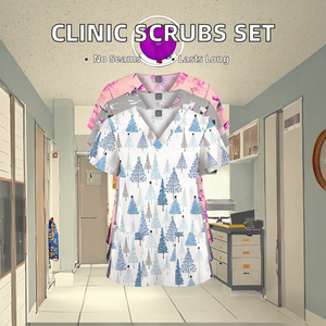 Nouvel ensemble de pantalons et blouses imprimés unis pour infirmières et médecins, idéal pour les hôpitaux et cliniques – Meilleures ventes de Vesbhusha Exporter - Product Image 2