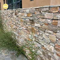 Revêtement mural en pierre naturelle pour cheminée extérieure, empilage de pierres pour mur extérieur