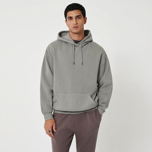 Sudadera con Capucha de Algodón 100% Antiencogimiento para Hombre, Amarilla, Talla Grande, Ropa de Invierno, Gruesa, con Estampado Bordado y Patrón Sólido, Venta al por Mayor 2025 - Product Image 1