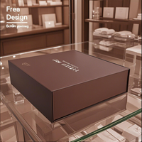 Échantillon gratuit boîte-cadeau en carton gris écologique personnalisable avec insert en mousse pour bijoux cosmétiques vêtements cadeaux