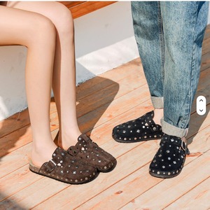 Mules et sabots pour hommes de créateur, style Birkenstock, de haute qualité, à enfiler, légers, plats, à bout fermé, motif diamant, motif personnalisé - Product Image 6