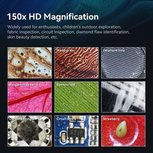 Nueva lupa de microscopio Universal de alta calidad para teléfono móvil 150X Zoom óptico Clip de cámara LED Micro lente - Product Image 5