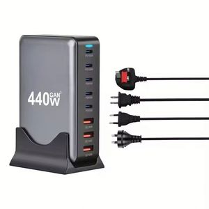 440W Multiport 5C3A Super Fast Charging Type <b>C</b> Power Charger Station for Phone 16 15 14 for Laptop PD 100W <b>USB</b> <b>C</b> <b>Adapter</b> - Product Image 1