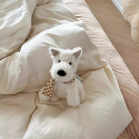Peluche Westie en velours, chien de la race West Highland White Terrier, 31 à 50 cm, animal en peluche super doux, cadeau de vacances pour les amoureux des chiens
