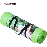 Tapis de yoga épais en NBR de haute qualité, antidérapant, avec logo personnalisé, de la marque YC, pour le yoga et le Pilates, longueur 183 cm, épaisseur 1 cm