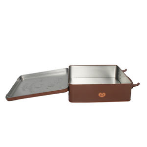 علبة صفيح زخرفية عتيقة بمقبض قصدير معدني مقبض لصفيح مضغ العلكة الحلوى أو الشوكولاتة - Product Image 5