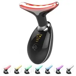 Vibration micro-courant à usage domestique 7 couleurs thérapie par la lumière LED appareil de beauté du visage Double menton Ems masseur de levage du visage et du cou