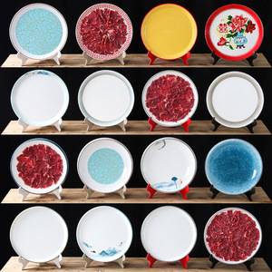 Vajilla de melamina Xiangyuan, platos de imitación de porcelana, platos redondos comerciales para restaurantes de hot pot de carne, comedor creativo - Product Image 1