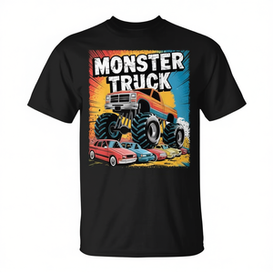 Camiseta Monster Truck para Adultos, Unisex, Manga Corta, Cuello Redondo, Impresión Digital, Actividades Promocionales - Product Image 3