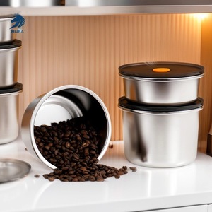 304 Stainless Steel Round Food <b>Storage</b> <b>Container</b> Airtight Lid Multi Size Picnic Refrigerator Use - Product Image 1