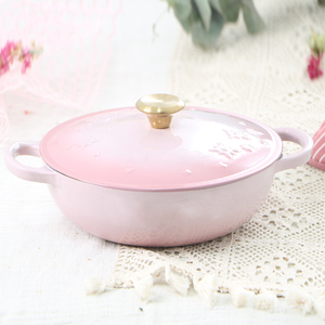 Casserole <span class=keywords><strong>en</strong></span> <span class=keywords><strong>fonte</strong></span> émaillée à double poignée, nouvelle marmite de cuisine pour la maison avec fond antiadhésif pour cuisinière à gaz et à induction, soupe, ragoût - Product Image 4