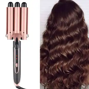 Hot bán uốn sắt Wand Set đa chức năng tạo kiểu tóc tóc Waver công cụ hoán đổi cho nhau Cây Đũa phép tóc Curler 360 độ