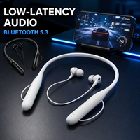 Auricolari In-Ear con Fascia da Collo C01, 800mAh, 200 Ore di Riproduzione, 365 Giorni di Standby, Bluetooth 5.3 a Bassa Latenza, Riduzione del Rumore ENC, IPX3