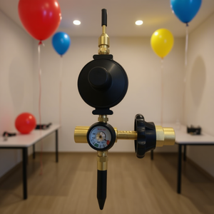 Régulateur de réservoir d'hélium en laiton avec manomètre pour ballons 1 kg Modèle Acc3 - Product Image 2