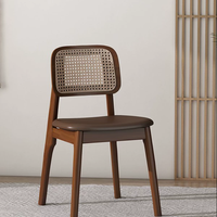 Chaise de salle à manger en rotin LJ1, style nordique moderne, pour restaurant, salle à manger, vente en gros à prix avantageux