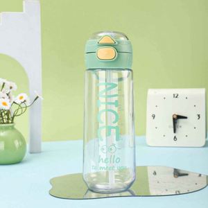 Stylish Student With <b>Straw</b> Large Capacity Adult Water Bottle High-Quality Portable Thermally Insulated <b>Plastic</b> Cup Drinkware - Product Image 4