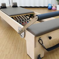 VOG Machine de Pilates en bois d'érable pour l'entraînement au yoga, Reformer de Pilates commercial, portable et durable pour usage domestique