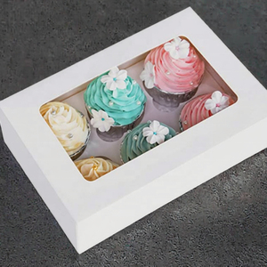 Kraft Paperboard Sweet <b>Box</b> with Window Muffin/<b>Cupcake</b> Insert Embossed & Stamped Printing for Canned Food - Product Image 3