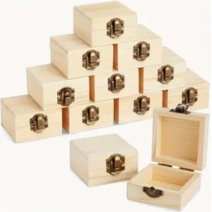 Moderne klassische rechteckige hölzerne Aufbewahrungsbox glänzender Souvenir-Münzbehälter für Kaffee-Teebeutel Verpackung für den Einsatz auf dem Arbeitsplatz