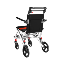 Fauteuil roulant pliable léger avec frein à main, chaise portable en aluminium pour personnes âgées et enfants, CE ISO13485