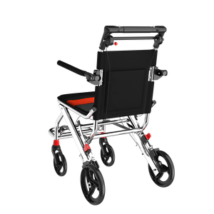 Sedia a Rotelle Pieghevole Portatile, Sedia a Rotelle da Viaggio con Freno a Mano, Sedia a Rotelle Ultra-Leggera per Anziani e Bambini - Product Image 4