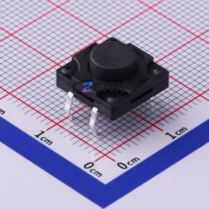TS-1010DGD-BR06026 Tactile Switch Through hole-4P,12x12mm Switch Single Pole Single Throw Round Button 2.6N Through Hole - Product Image 1