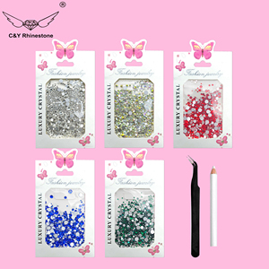 Cristales de Vidrio para Decoración de Uñas, Diseño Plano, Pedrería de Fantasía para Uñas, <span class=keywords><strong>Cristal</strong></span> para Uñas, Envío Gratuito, Venta al por Mayor - Product Image 1