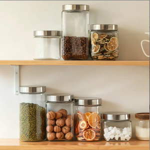 28oz/850ml thủy tinh soda Lime <span class=keywords><strong>Glass</strong></span> lưu trữ chum rõ ràng <span class=keywords><strong>Glass</strong></span> kín container thực phẩm Canister <span class=keywords><strong>Jar</strong></span> với SS Nắp - Product Image 2