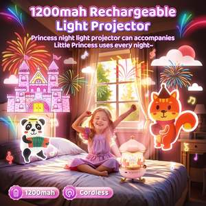 OTHC WH-E11 <span class=keywords><strong>Baby</strong></span> Night <span class=keywords><strong>Light</strong></span> Projetor Ambiente Humor Luz 8 Som Film Star Projetor Presente para 2-9 Anos de Idade Meninas Sala - Product Image 5