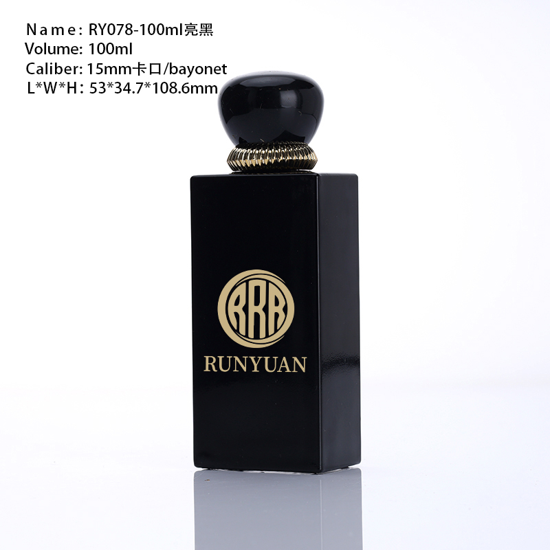 Black bottle+black&gold cap+silver spray
