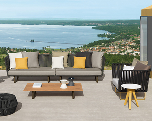Sofá de Jardín de Mimbre de Alta Calidad, Muebles de Exterior de Lujo, Venta Caliente del Fabricante - Product Image 2
