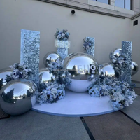 Ballons décoratifs pour événements en plein air LEDA, ballons pour événements commerciaux et de vente au détail, boule miroir gonflable, grande boule brillante, boule géante