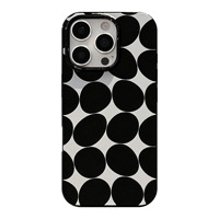 Coque de téléphone brillante au design premium, coque personnalisée en forme de cercle pour iPhone 18 Pro Max 16 13 12 11