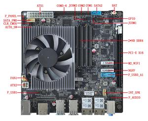 Placa Base ELSKY EM6000 con CPU Zhaoxin KX6000 de 16NM, Serie Completa, 2*HDMI 4K 30Hz - Product Image 1