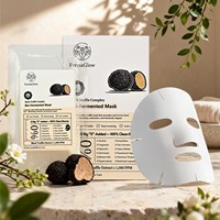 Masques en tissu pour le visage à la truffe noire fermentée, revitalisants, anti-âge, réparateurs des rides, antioxydants, hydratants, raffermissants, pour un éclat renouvelé